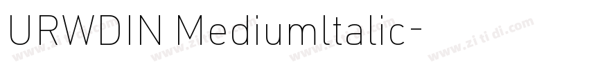 URWDIN Mediumltalic字体转换